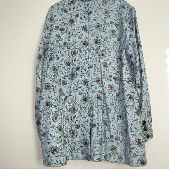 Free People We The Free Floral Print Blazer Size Medium - Picture 2 of 7